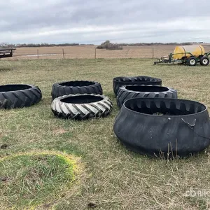 Quantity of (6) Tire Livestock Feeder