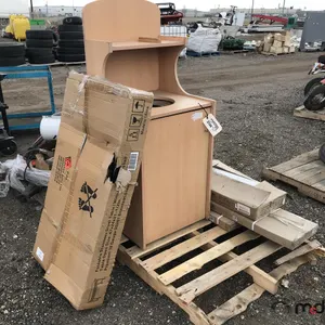 Wooden Shelf Garbage Bin, Assorted Metal Shelves & Foldable Stainless Steel Table
 UNRESERVED