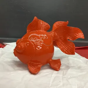 FUNKY ORANGE FISH - CERAMIC