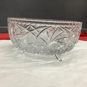 PINWHEEL CRYSTAL BOWL - 3 LEGS