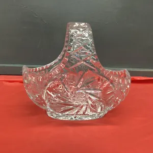 PINWHEEL CRYSTAL BASKET STYLE CANDY DISH