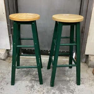 (2) WOOD STOOLS