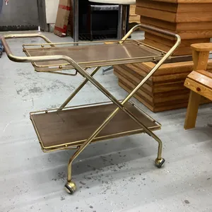RETRO FOLDABLE SERVING CART ON CASTORS