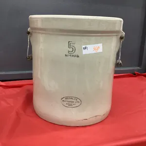 5 GALLON MEDALTA MEDICINE HAT CROCK W/ HANDLES