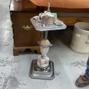 CIRCA'S 1930'S ASHTRAY ON STAND W/ ELECTRIC LIGHTER