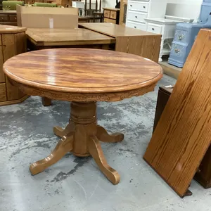 ROUND PEDESTAL TABLE W/ 18" LEAF