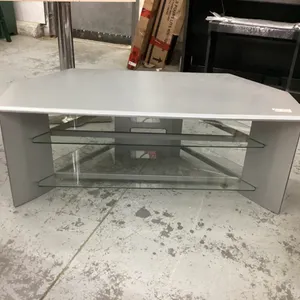 TV STAND W/ GLASS SHELVES