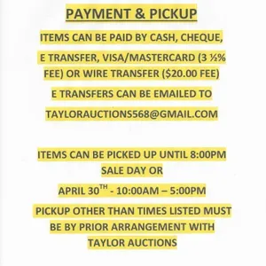 PAYMENT & PICKUP