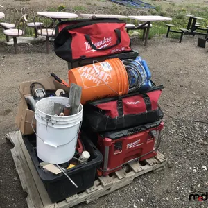 Milwaukee Caulking Gun, Box of Clamps, Assorted Hammers, Surface Bush Hammer Plate, Saw and More
 UNRESERVED