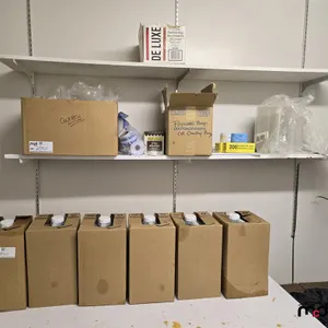 Floating Shelf, Boxes of Oil, & Contents
 UNRESERVED
