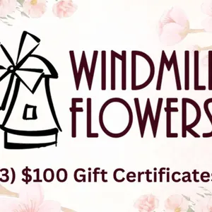 (3) $100 Gift Certificates from Windmill Flowers, Saskatoon (Retail Value $300)
 UNRESERVED