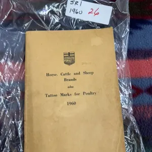 1960 horse, cattle and sheep browns, also tattoo marks for poultry