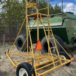 2 wheeled portable GPS tower on wheels (Yellow)