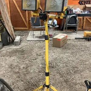Shop lights on stand