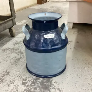 LARGE CREAM CAN - NO LID...PAINTED BLUE