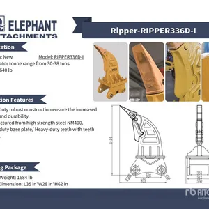 2025 Elephant RIPPER336D-I Excavator Ripper - Fits Cat 336 / 30 - 38 ton (Unused)