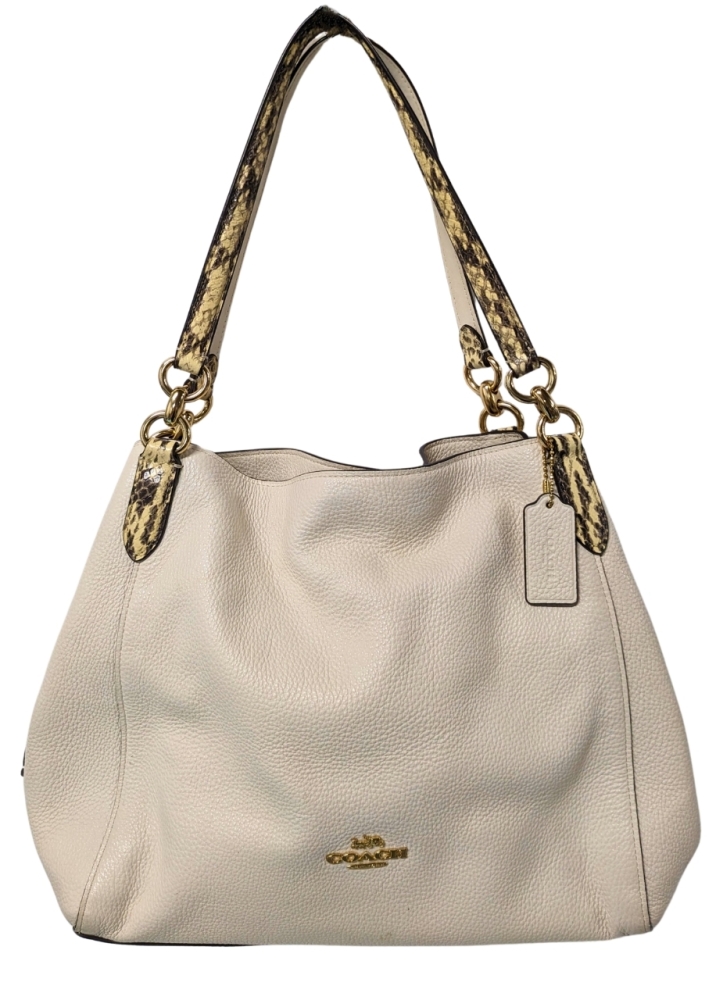 COACH Hallie Shoulder Bag With Snake Trim | Style No. F80266 | Serial : K1980-F80266
