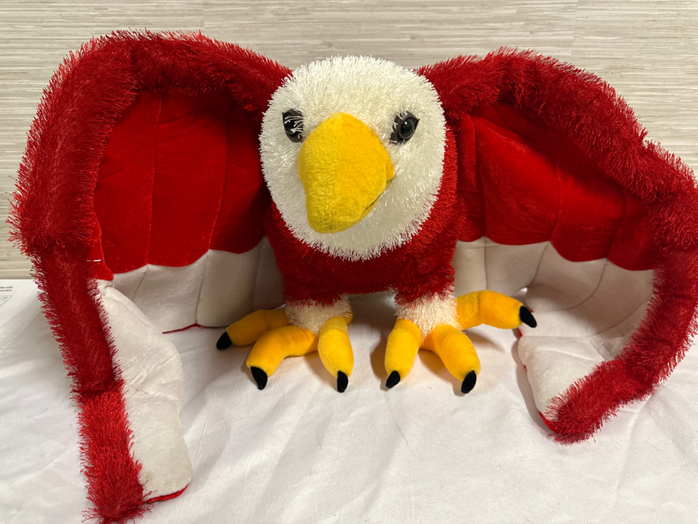 Classic Toy Company Big Red Stuffed Eagle With Wired Adjustable Wings  2005