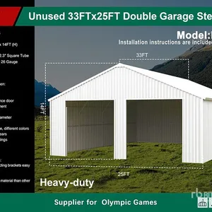 2025 KJ K3325 25 ft x 33 ft Double Garage Metal (Unused)