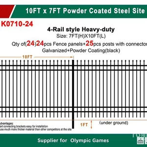 2025 KJ K0710-24 10 ft x 7 ft Powder Coated Fencing (Unused)