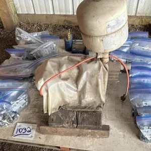 Pallet w/ asst’d bolts, nuts and washers (3/8” up to 5/8”) various sizes and lengths, (4) drill bit indexes w/ drill bits, pressure pump