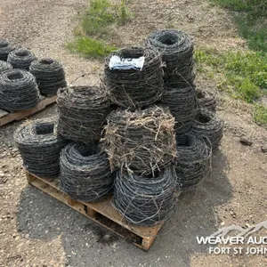 QTY OF USED ROLLS OF BARBED WIRE