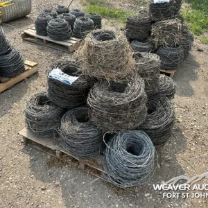 QTY OF USED ROLLS OF BARBED WIRE