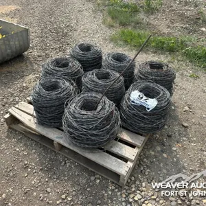QTY OF USED ROLLS OF BARBED WIRE