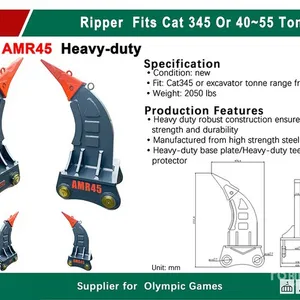 2025 KJ AMR45 Excavator Ripper - Fits Cat 345 / 40 - 55 ton (Unused)