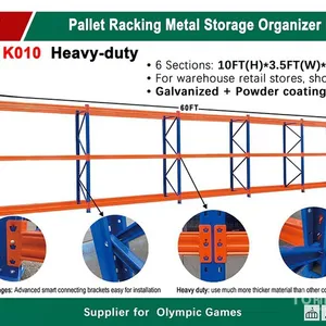 2025 KJ K010 3 ft 6 in x 60 ft Pallet Racking (Unused)