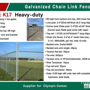 2025 KJ K17 500 ft x 6 ft 6 in Galvanized Chain Link Fencing (Unused)