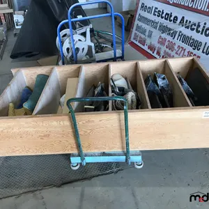 Wooden Shelf, Work Blankets and Metal Stands
 UNRESERVED