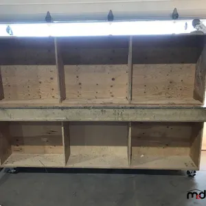 (2) Wooden Rollable Work Benches
 UNRESERVED