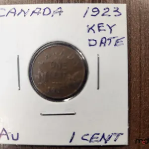 1923 Canada 1 Cent Coin Key Date
 UNRESERVED
