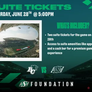 Suite Tickets For June 28th VS B.C Lions
 UNRESERVED