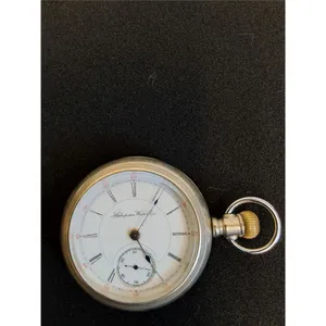 ^ Antique Hampden - The Dueber Style Pocket Watch - Runs
