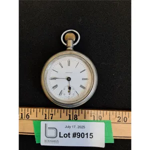 ^ Antique American Waltham Pocket Watch - Model 1883 - Consigner States Runs