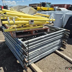 (16) 5' Scaffolding Pieces and Pallet of Safety Railing
 UNRESERVED