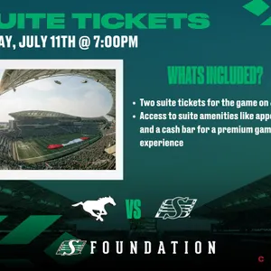 Suite Tickets For July 11th VS Calgary Stampeders
 UNRESERVED