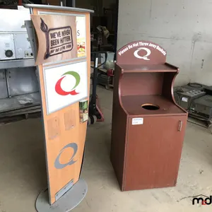Stand Up Restaurant Sign, Garbage Can w/ Wooden Case

 UNRESERVED