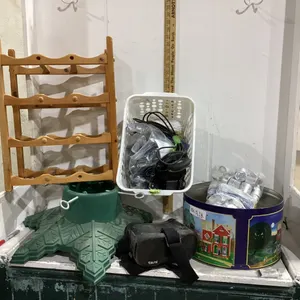 SHOE RACK, WINE RACK, CHRISTMAS TREE STAND, TEA LIGHTS,