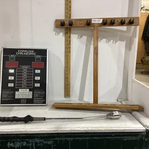 POOL CUE HOLDER, ELECTRIC SCORE BOARD, GOLF SWING AIRD