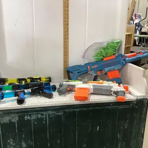 GARBAGE BIN W/ NERF GUNS & POWER POPPERS