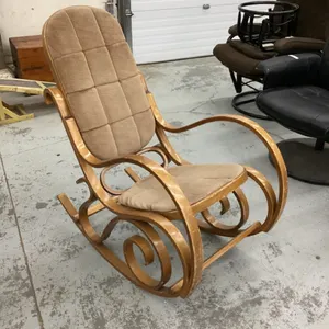VINTAGE ROCKER W/ CUSHIONED BACK & SEAT