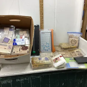 LARGE AMOUNT  - STAMPIN’ UP STAMPS, CUTTER, PAGE PROTECTORS, INKS