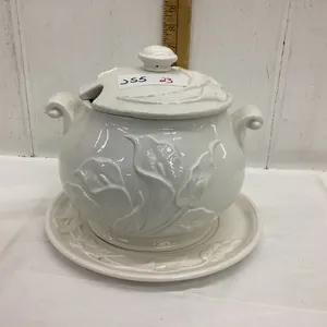 SOUP TOUREEN  - CREAM CERAMIC “JAPAN”