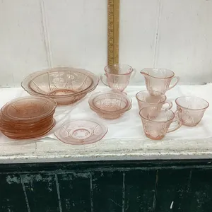 PINK DEPRESSION GLASS PIECES