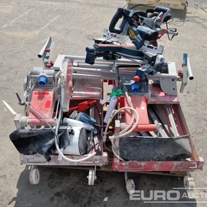 Pallet of Masonary Saws (2 of), Mitre Saw with Stand, Belt Sander, Nailgun 