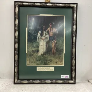 INDIGENOUS  PICTURE W/ VERY ORNATE FRAME