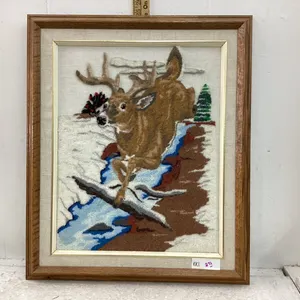 MINI LATCH HOOK DEER PICTURE